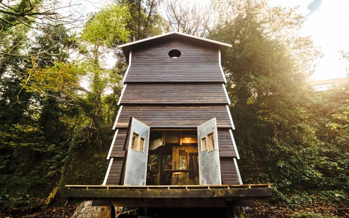 A giant beehive building for glamping.